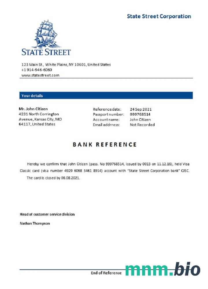 Przykład odniesienia do zamknięcia ulicy stanowej w USA w formatach Word i PDF